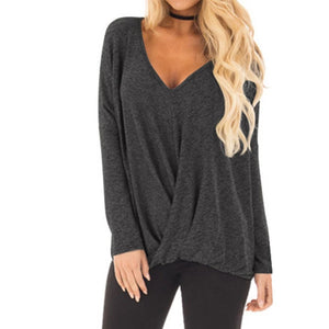 ZANZEA Casual Solid Long Sleeve Loose Pullover