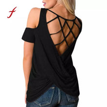 Load image into Gallery viewer, Hallow Out Shoulder Casual Shirt