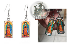 Load image into Gallery viewer, Lady of Guadalupe Drop Earrings.