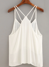Load image into Gallery viewer, White Embroidery Tank