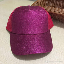 Load image into Gallery viewer, Glitter Pony Tail Hat Blanks