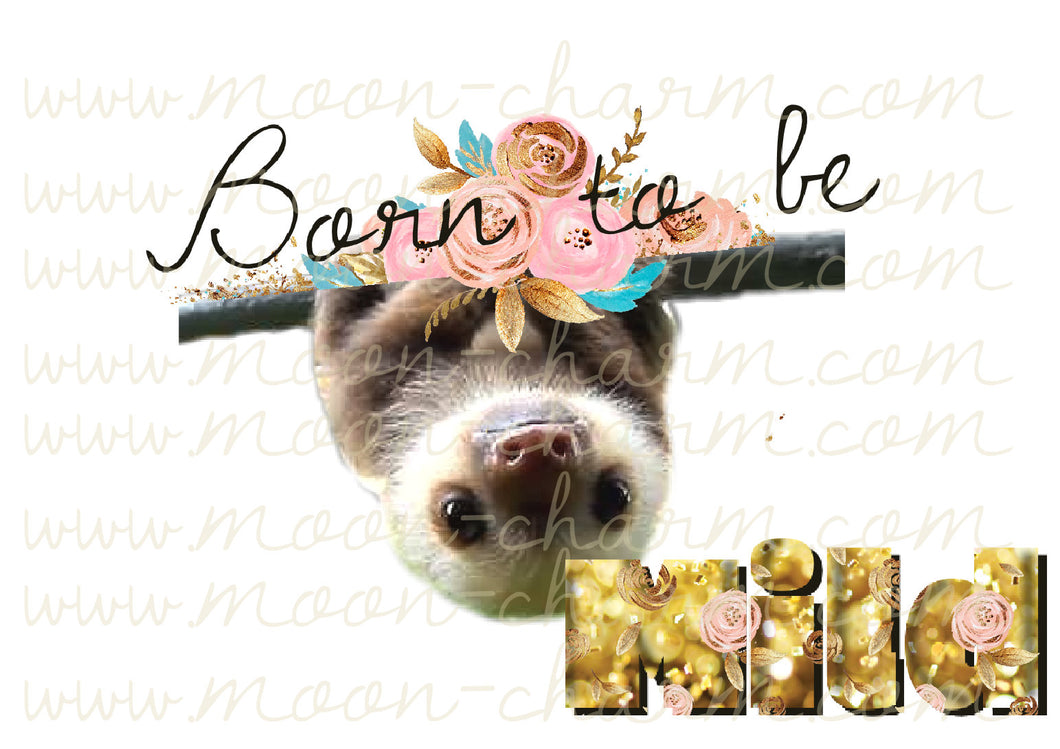 Born to be mild sloth png