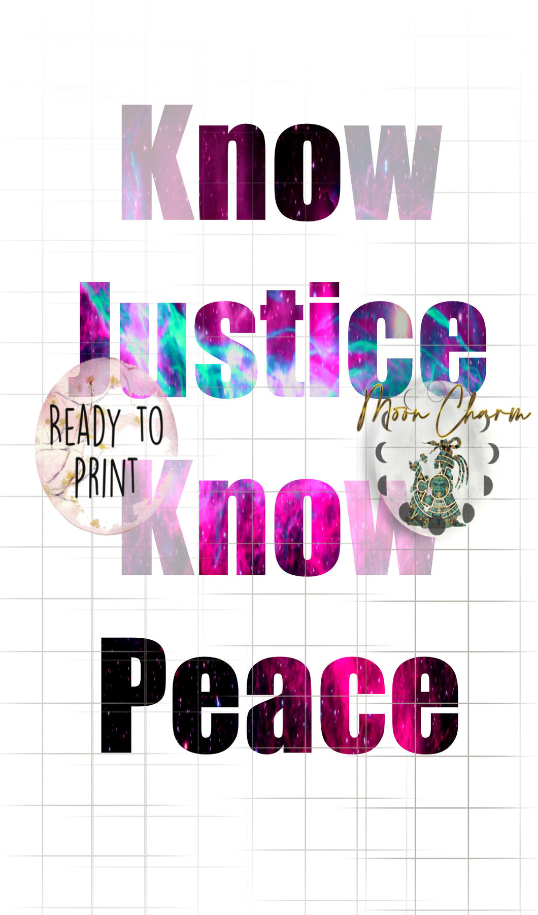 Know justice know peace png digital download