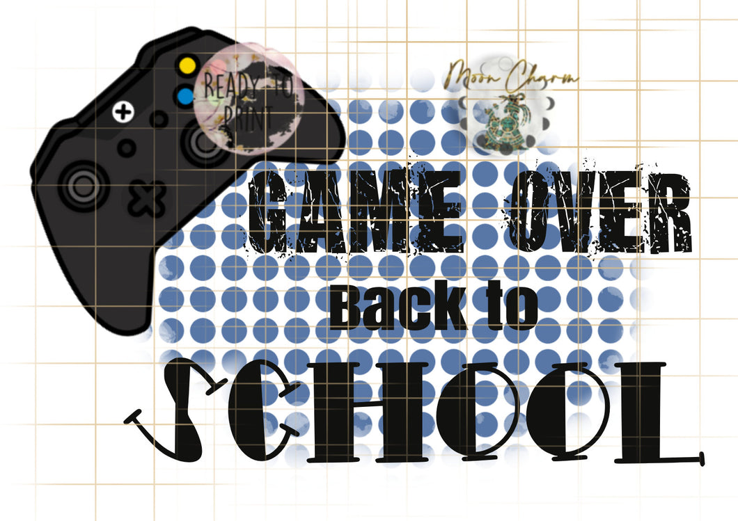 Game over back at school png download