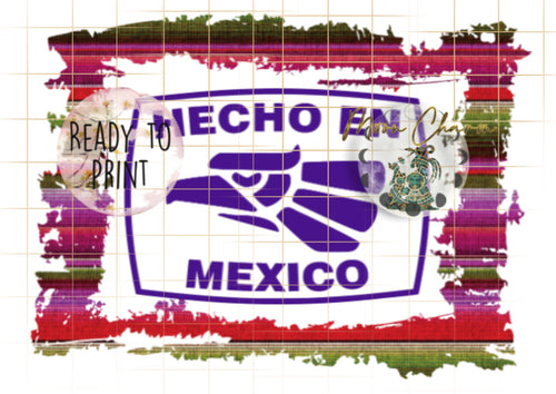 Hecho en Mexico serape png download