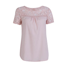 Load image into Gallery viewer, Pale Pink embroidery sleeve top