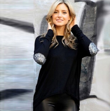 Load image into Gallery viewer, Long sleeve glitter elbow shirt