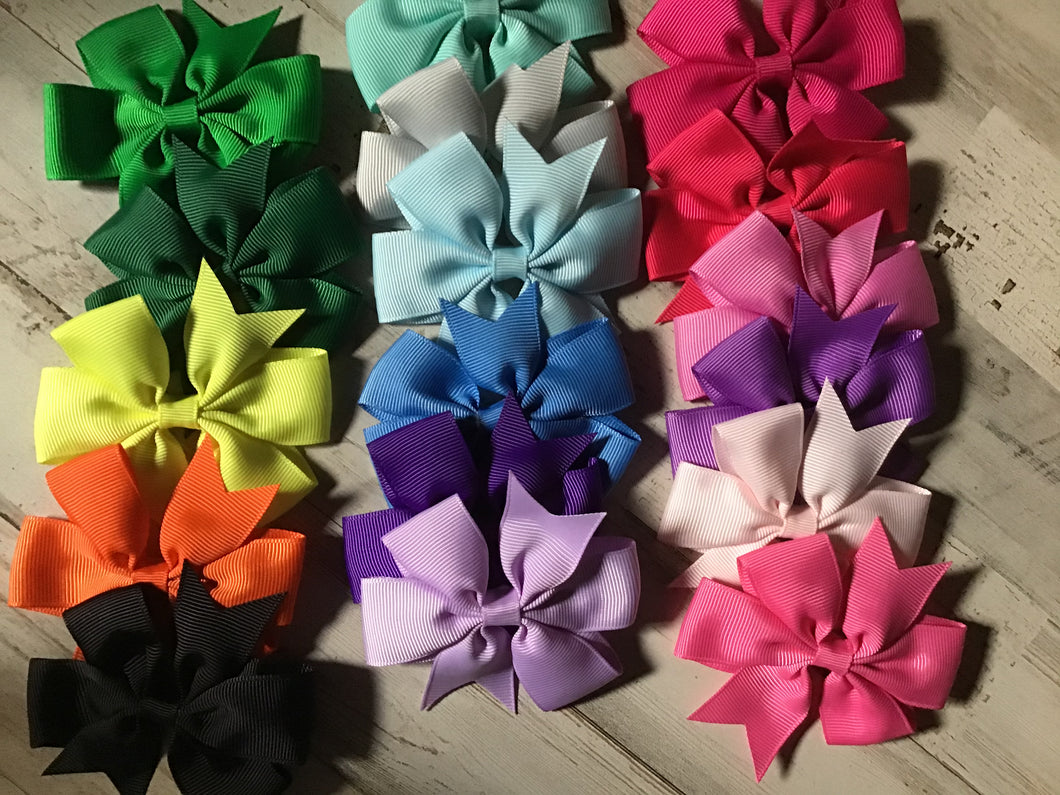Mini bows, sets of 10 mix colors
