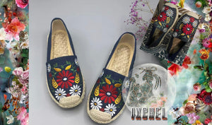 Slip on embroidery shoes