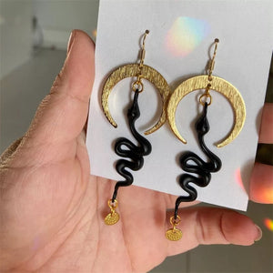 Snake Moon Earrings