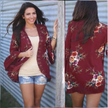 Load image into Gallery viewer, Floral cardigan. Bell Sleeves