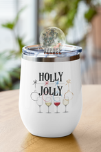 Load image into Gallery viewer, 12 oz Wine Tumbler- Holiday Addition